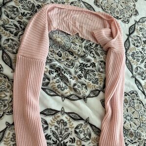 Pink Ribbed Women's Sweater